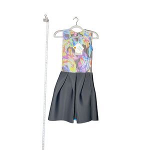 La Fille Des Fleurs Women's Orchid Floral Print Mini Dress Size S NWT